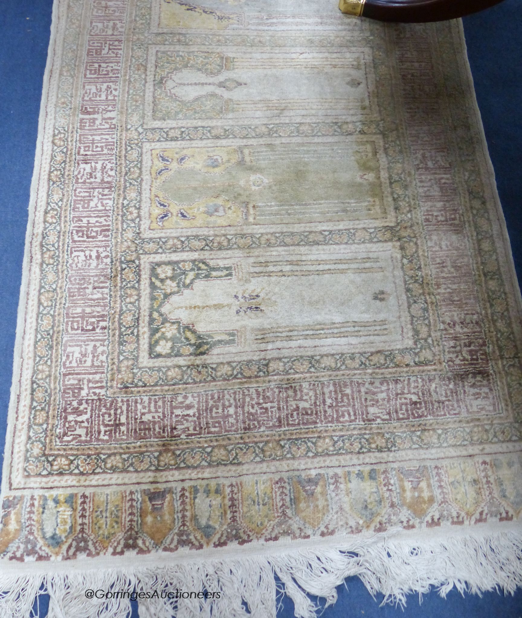 A Turkish multi mirab prayer rug. 230x90cm.